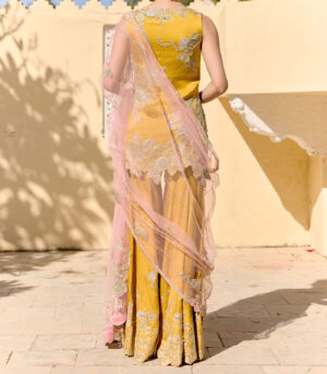 Canary Yellow Sharara Set