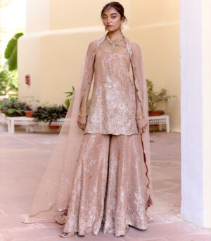 Caramel Taupe Sharara Set