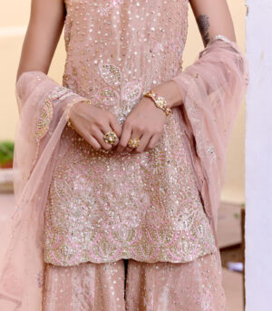 Caramel Taupe Sharara Set