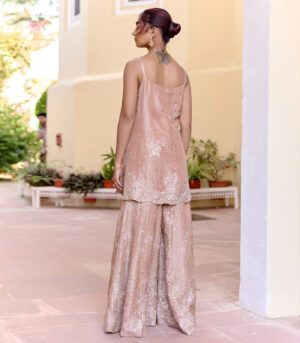 Caramel Taupe Sharara Set