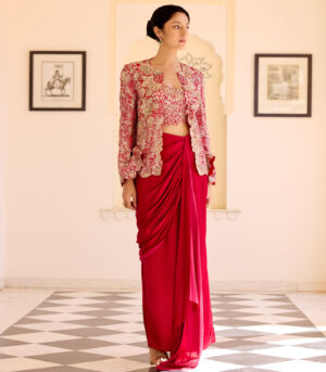 Cut Ruby Open Jacket Set