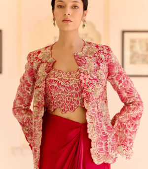 Cut Ruby Open Jacket Set