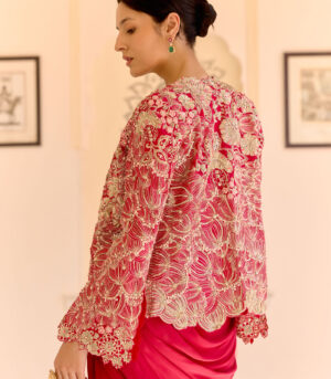 Cut Ruby Open Jacket Set