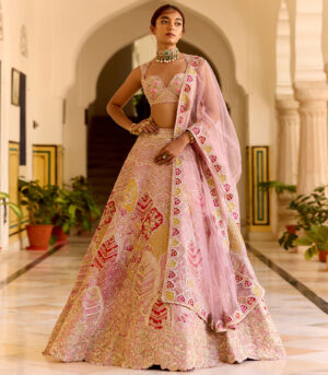 Rosaline Pink Bridal Lehenga Set