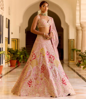 Rosaline Pink Bridal Lehenga Set