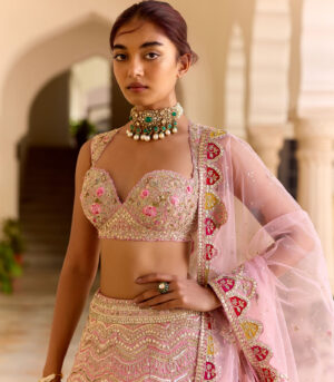 Rosaline Pink Bridal Lehenga Set