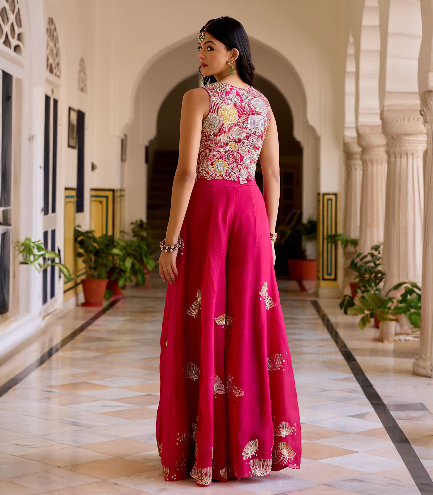 Cut Ruby Top and Garara Set - Image 2