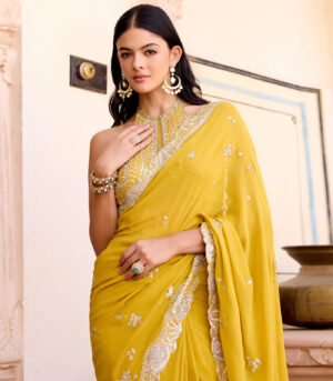 Canary Yellow Saree Set