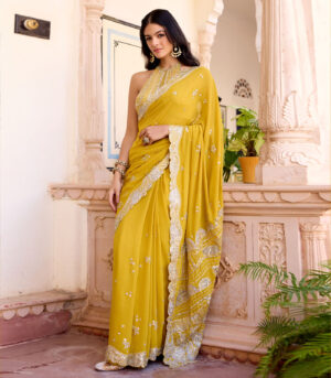 Canary Yellow Saree Set