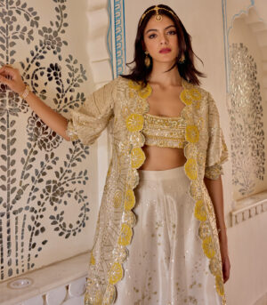 Tissue Silk Open Jacket Set