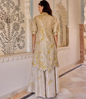 Tissue Silk Open Jacket Set