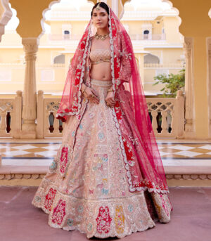Caramel Taupe Bridal Lehenga Set