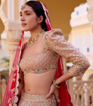 Caramel Taupe Bridal Lehenga Set