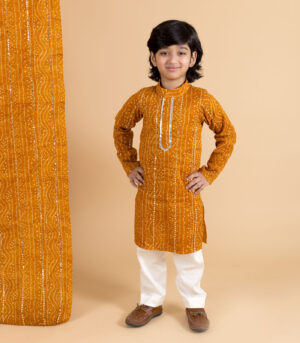 Mustad Bandhni Kurta With Pants