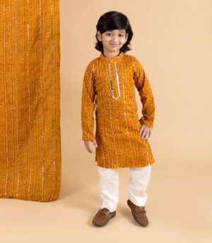 Mustad Bandhni Kurta With Pants