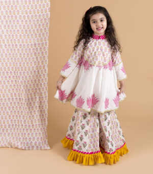 Lotus Print Top With Sharara