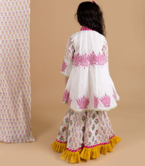 Lotus Print Top With Sharara