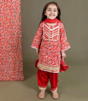 Block Print Kurta With Salwar