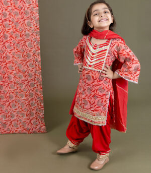 Block Print Kurta With Salwar