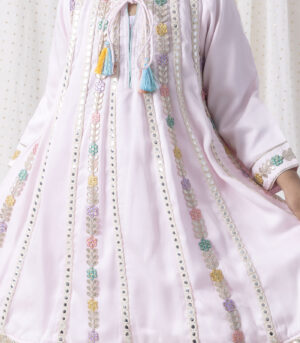 Pink Muslin Top With Pants