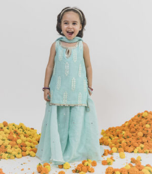 Blue Sharara set
