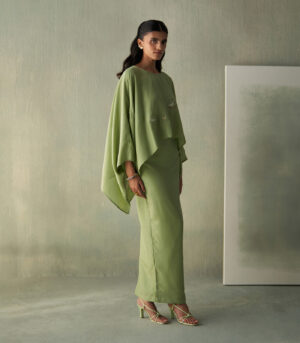 Foliage green Top & Skirt set