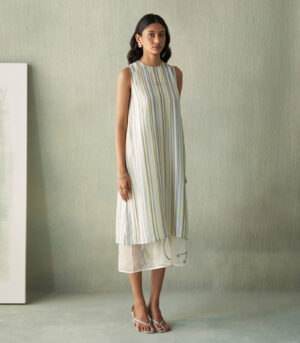 Sunrise sky silk dress