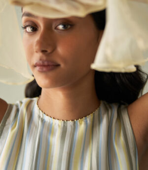 Sunrise sky silk dress