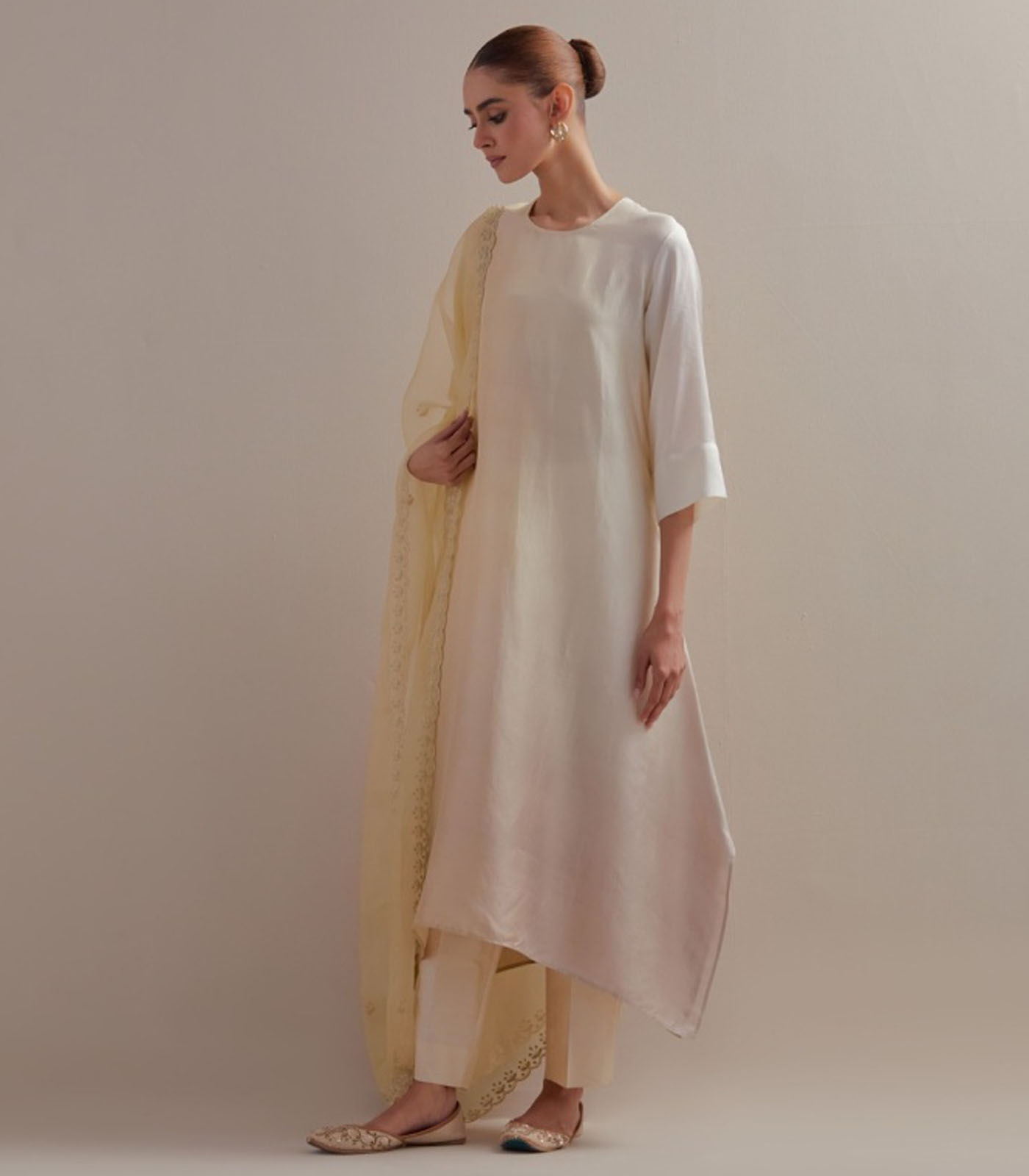 Ivory Ombre silk kurta silk pants - Image 4