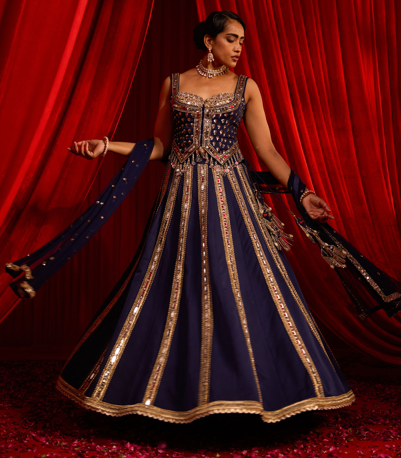 ANVAYA NEEL LEHENGA SET