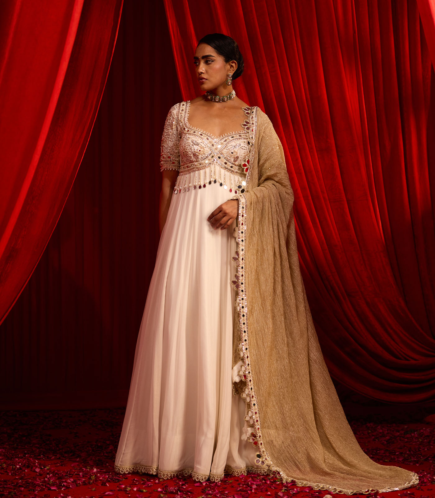 SHWET SANGATI ANARKALI SET - Image 3