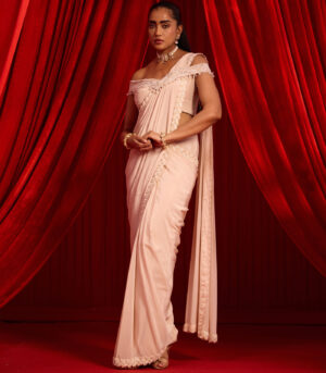 SANYOGA GULABI SAREE