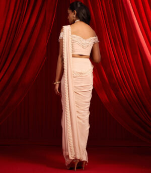 SANYOGA GULABI SAREE