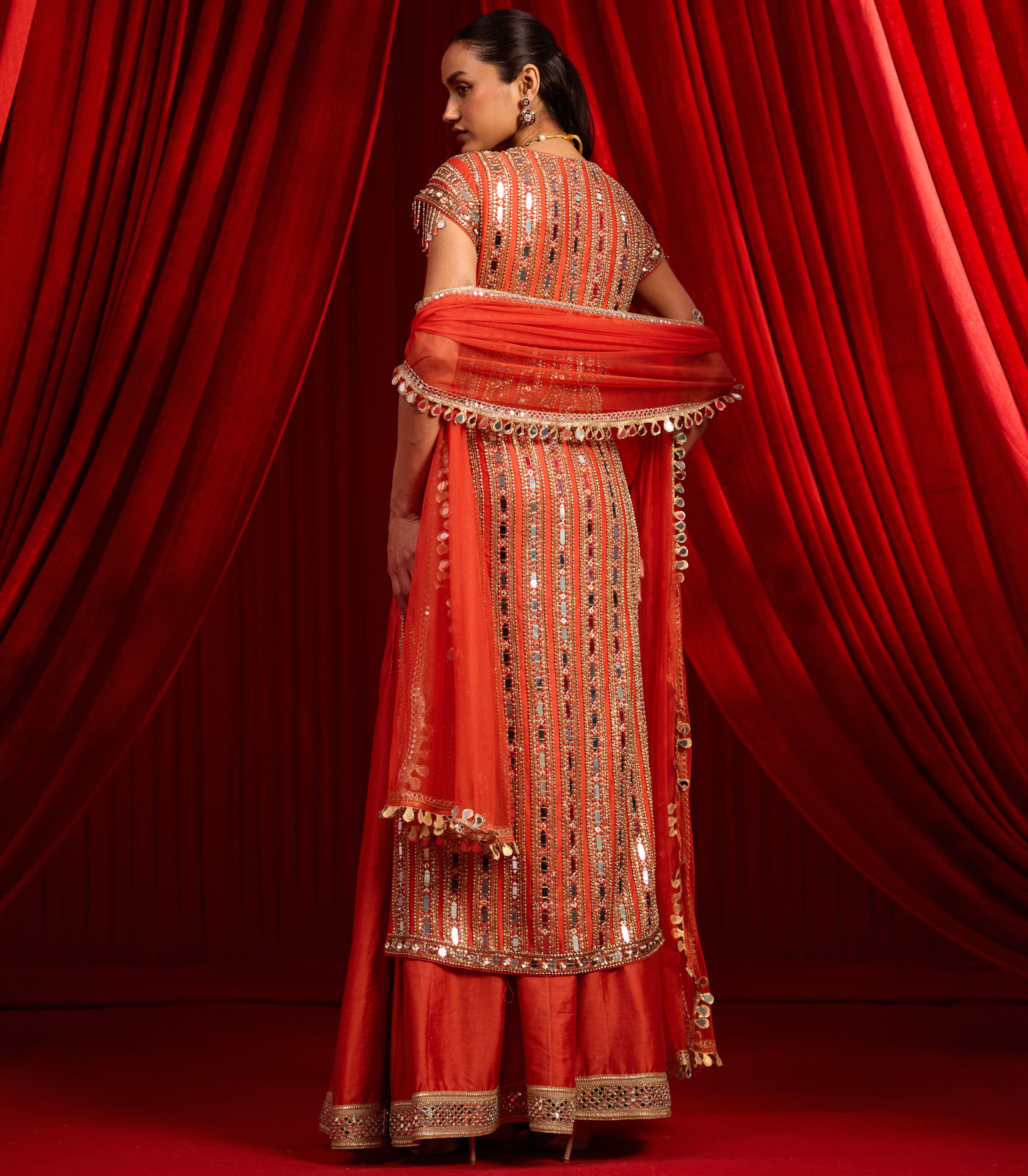 NARANGI MEERAS LEHENGA SET - Image 4