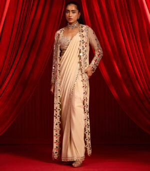 SUNHERI ANVAYA SAREE SET