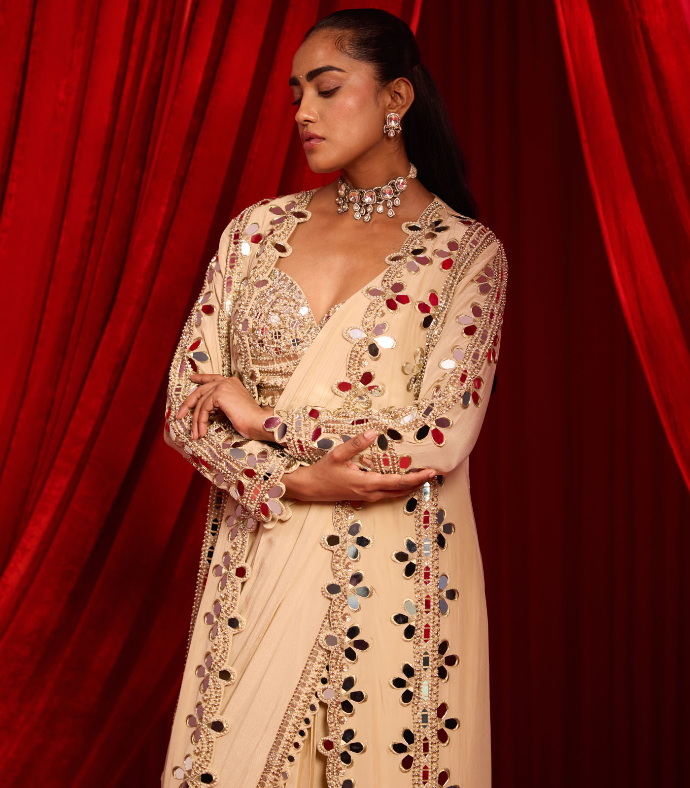 SUNHERI ANVAYA SAREE SET - Image 4