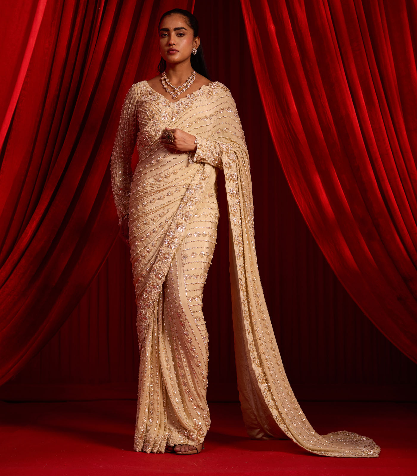 SUNHERI ANVAYA SAREE SET