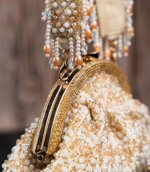 Aynali Clutch Ecru Gold