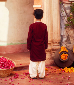 Maroon Kurta with white pant