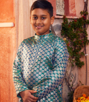 Sky blue Kurta with white pant