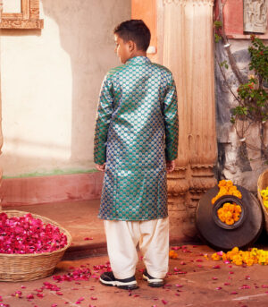 Sky blue Kurta with white pant