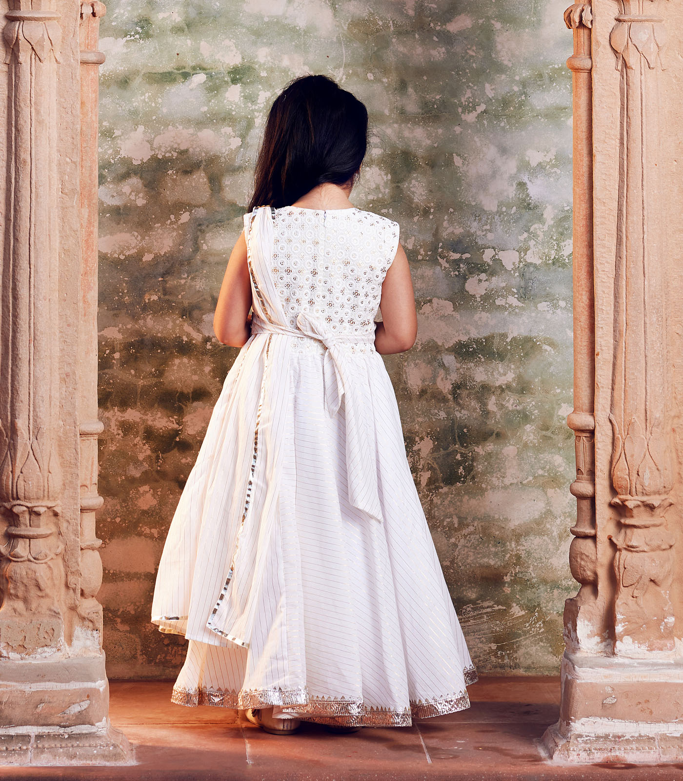 White anarkali - Image 2