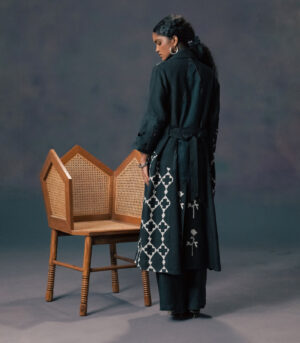 JACKET WITH TOP AND FLARED PANTS