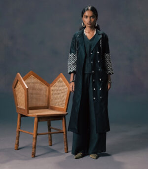 JACKET WITH TOP AND FLARED PANTS