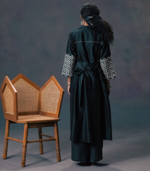 JACKET WITH TOP AND FLARED PANTS