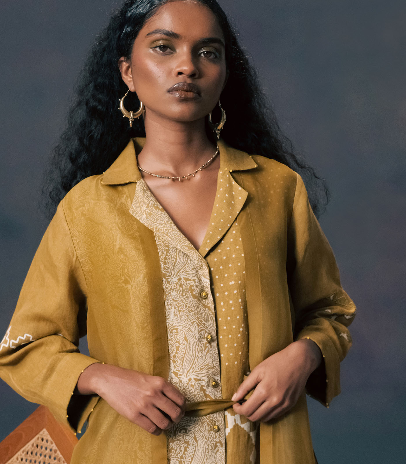 DOUBLE LAYER DISCHARGE PRINT DRESS - Image 2