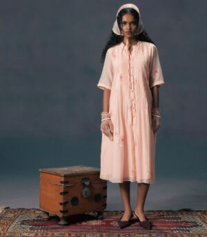 DRESS IN MUL CHANDERI