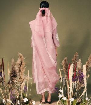 LILAC DISCHARGE PRINT DOUBLE LAYER TUNIC