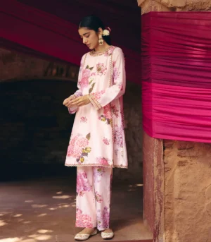 Peach Floral Coord set