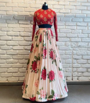 Floral Navratna Lehenga